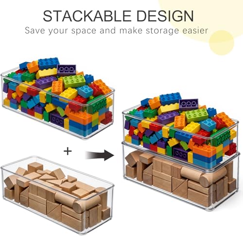 4 Clear Pantry Organizer Bins for Kitchen Drawer, Refrigerator - view 5
