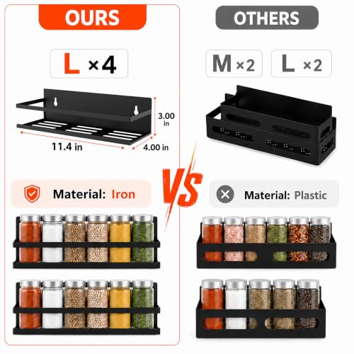 Magnetic Spice Rack 4-Pack – Heavy-Duty, Rust-Resistant - view 3