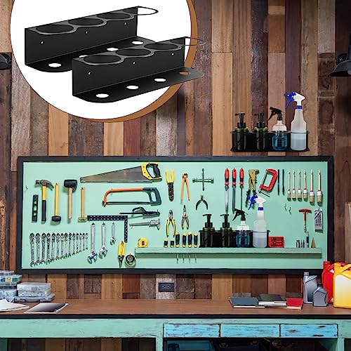2 Pcs 4 Holes Spray Bottle Holder Organizer Wall Mount Storage Rack - view 4