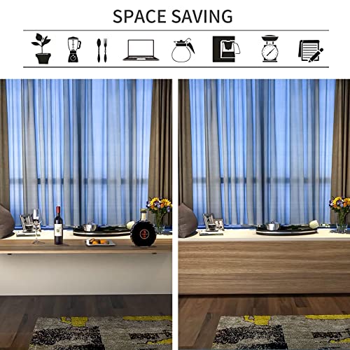 24 Inch Folding Shelf Bracket, Heavy Duty L Bracket, Black, 2 Pack - view 6