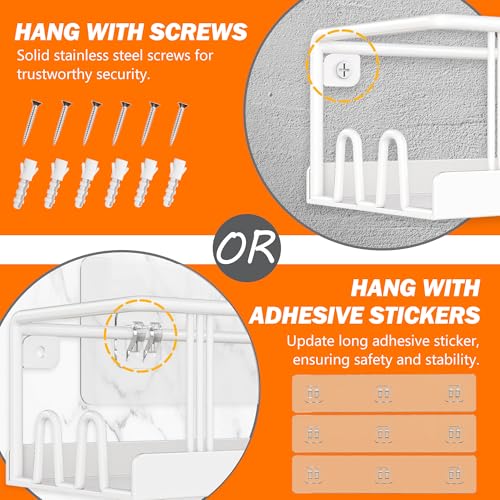 Spice Rack Wall Mounted 3 Pack,RV Spice Rack,White - view 3