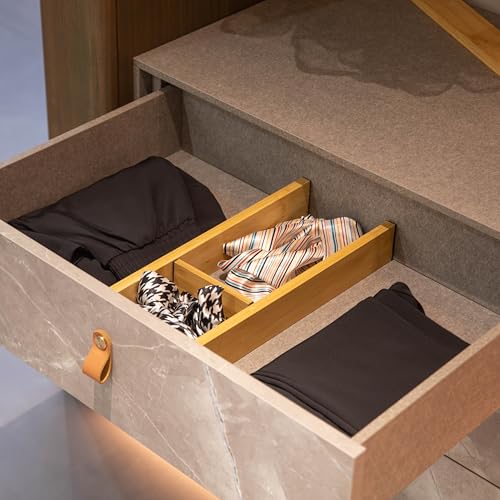 Expandable & Adjustable Drawer Organizer with 4 Dividers & 4 Inserts Storage Solution for Home Office Dresser Desk Kitchen Bedroom Closet Separator for Socks Cutlery Clothes and Accessories - view 6