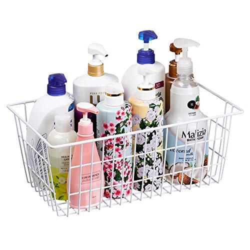 15.7" Freezer Baskets Wire Storage Baskets Bin Organizer,Kitchen, Basket Organizers Bins for Home, Bathroom, Closet Organization, white,set of 4 - view 5