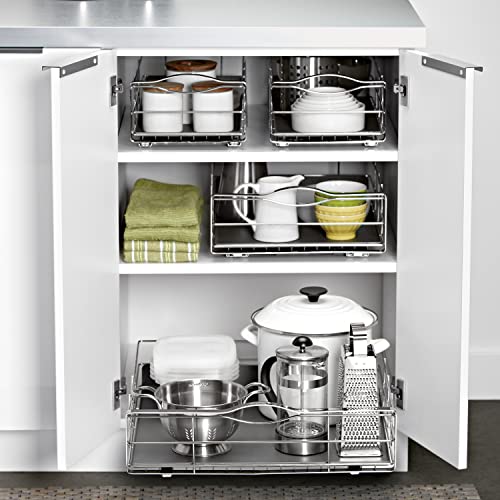 20 inch Pull-Out Cabinet Organizer, Heavy-Gauge Steel Frame,Silver - view 4
