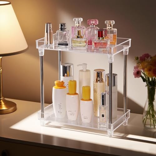 Body Spray Organizer,Acrylic 3 Tier Corner Bathroom Counter Organizer Clear - view 7