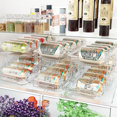 Drink Organizer for Fridge, Adjustable Soda Can Dispenser 2 Pack - view 2
