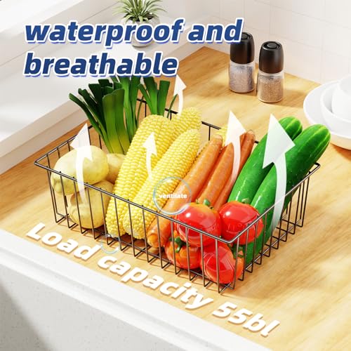 6 Pack Large Metal Wire Baskets for Storage, Black - view 5