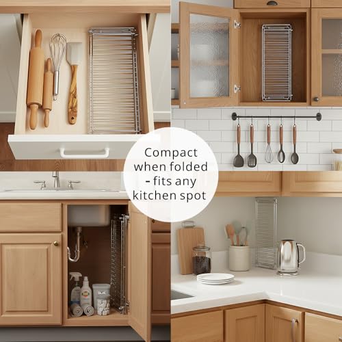 Collapsible Dish Drying Rack, Foldable Dishes Rack for RV Travel Trailer - view 3