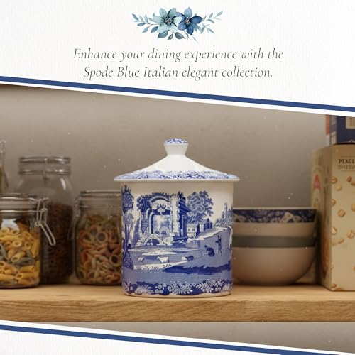 Spode Blue Italian Kitchen Storage Jar - Blue/White - view 6