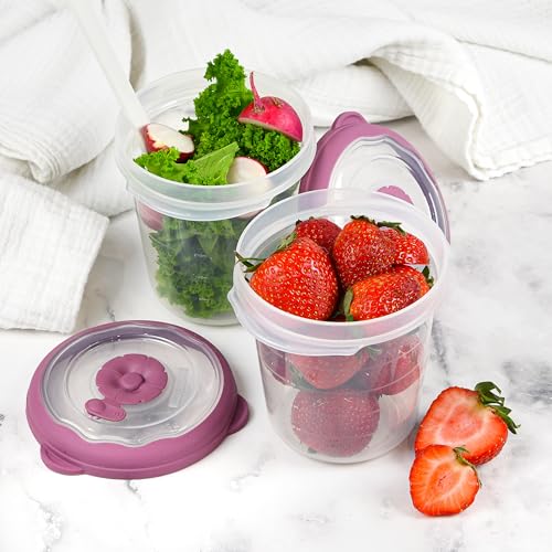 12 oz Plastic Soup Freezer Containers With Lids Reusable, Airtight Microwave Food Storage Container For Meal Prep Home-Made Soup To Go, Dishwasher Safe, Steam Vent Lids BPA-Free - 1.5 Cup - Set of 4 - view 6