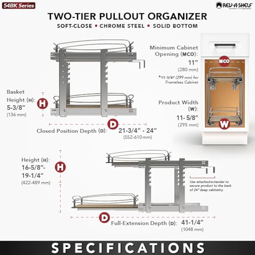 Pullout Organizer w/Soft-Close, Min Opening Width 11" - view 5