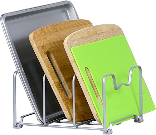 Cabinet Bakeware Organizer Rack Holder, 2 Pack, Silver - view 3