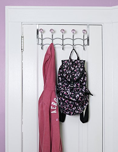 Over the Door Hooks Rack Pink Acrylic Hanger - view 3