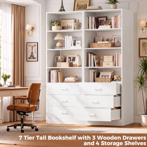 Closet Drawers Organizer System, 1.77FT Wood Closet System with 3 Drawers, Modular Walk-in Closets Storage Unit, White1 - view 2