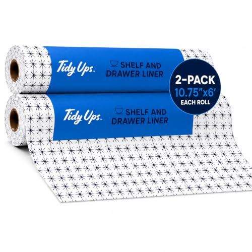 Adhesive Shelf Liner - Midnight Grid, 10.75in x 6ft, 2-Pack