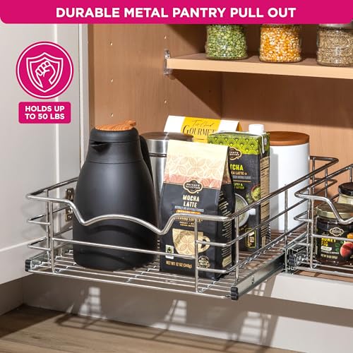 Pull Out Cabinet Organizer, Pantry Drawer, 11"W x 21"D x 5"H - view 4