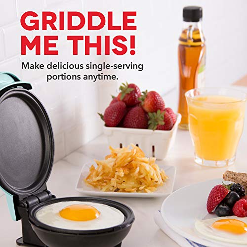 Deluxe Egg Bite Maker with Mini Griddle for Individual Pancakes and other On-The-Go Meals (Aqua) - view 6
