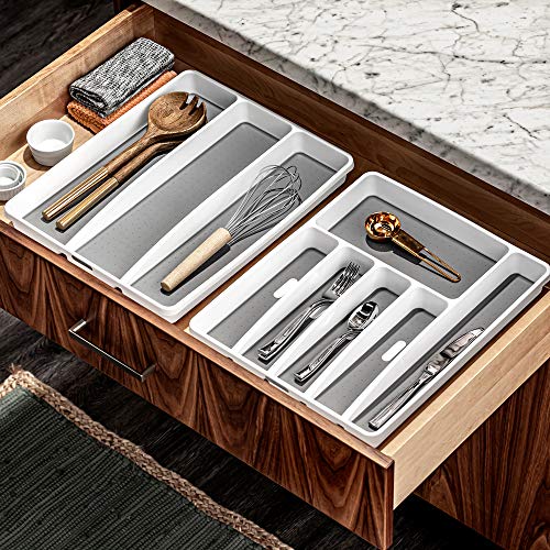 Classic 3 Compartment Utensil Tray, White - view 4