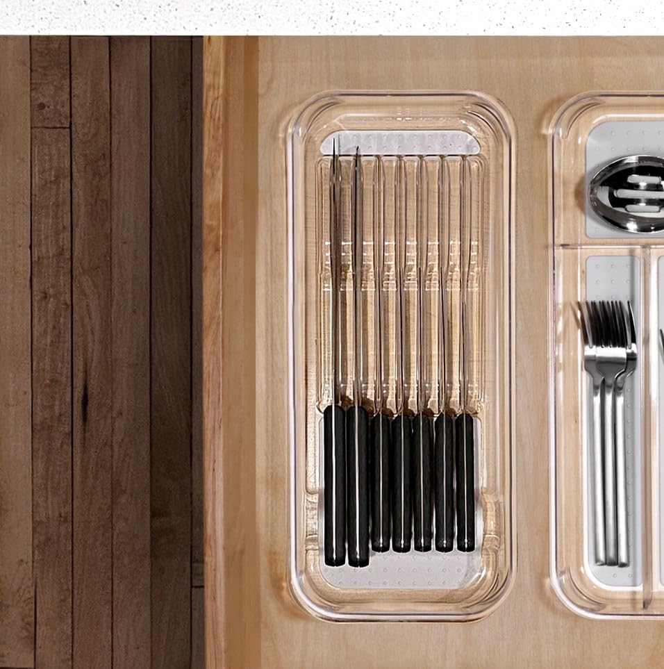 Premium In Drawer Knife Organizer, 7 Knives, Clear - view 5