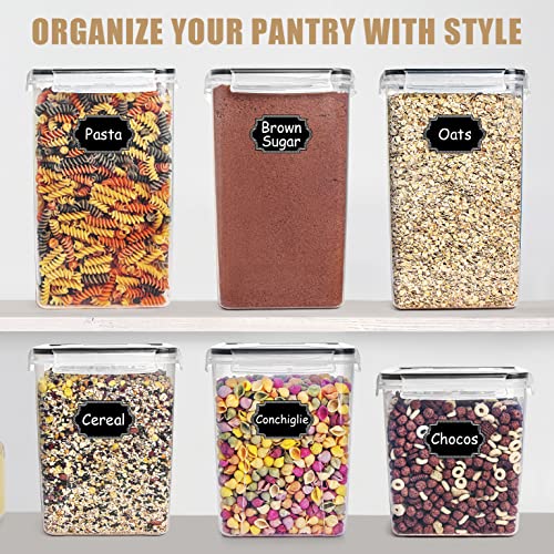 Flour Sugar Storage Containers 6.5L, 4 PCS, Black - view 6