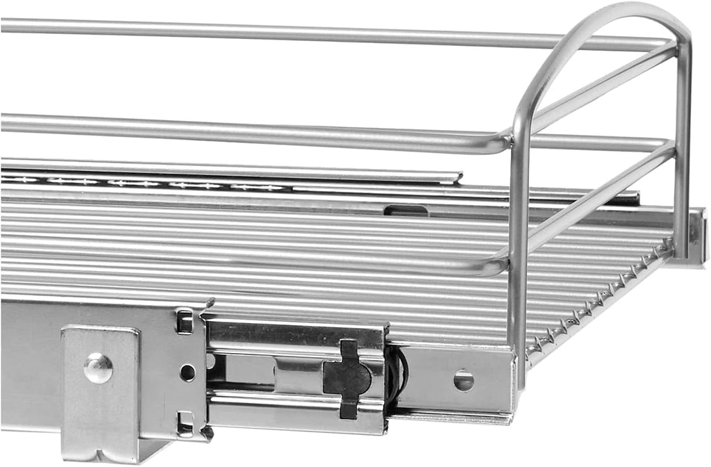RS-MUB-14-FN 5 in. H x 15 in. W x 20 in. D Multi-Use Basket Silver Pull Out Cabinet Organizer, Frosted Nickel - view 8