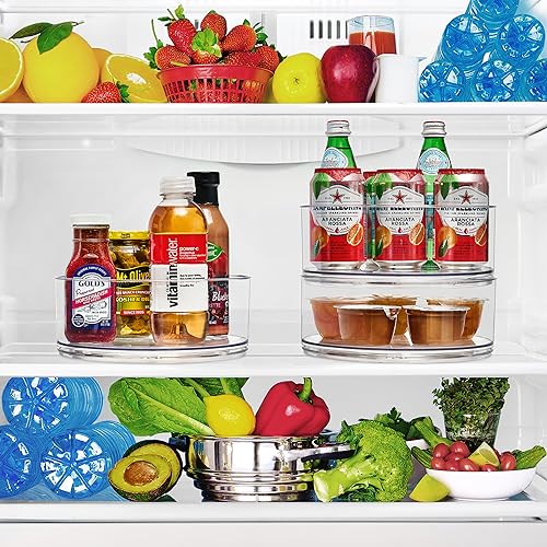 Lazy Susan Organizer, Clear Turntable Organizer (Tall 2 Pack) - view 3