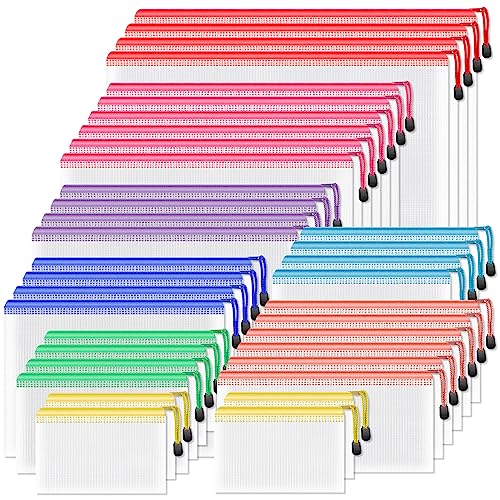 8 Size Mesh Zipper Storage Bags, 36 Pack Bulk Organization Pouches