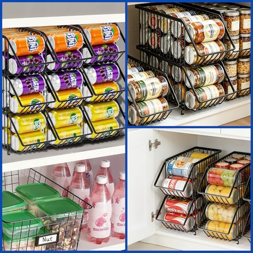 8 Pack Soda Can Organizer Dispenser For Fridge/Pantry, Cans Organizer Rack - view 3