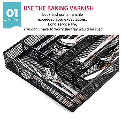 Utensil Drawer Organizer - 5 Compartments - view 3