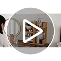 Small White Desk Organizer, 2 Tier Tree Cactus Bookshelf, Desktop Organizer Wood, Small Plant Shelf White YD-DSR002W - view 7