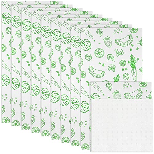 10 Pcs Refrigerator Liners Absorbent Fridge Shelf Mats, Fruit