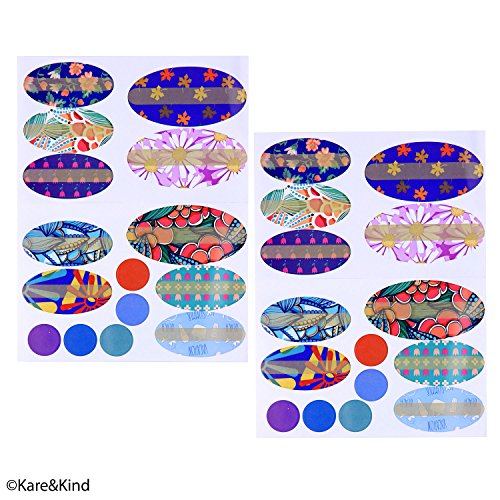Essential Oil Bottle Kit. 2 Essential Oil Bottles 240ml/8oz (Cobalt Blue and Amber Brown), 2 Trigger Sprayers with Fine Mist, Powerful Stream and 'Off' Settings, 2 Storage Caps, 78 Labels. - view 4