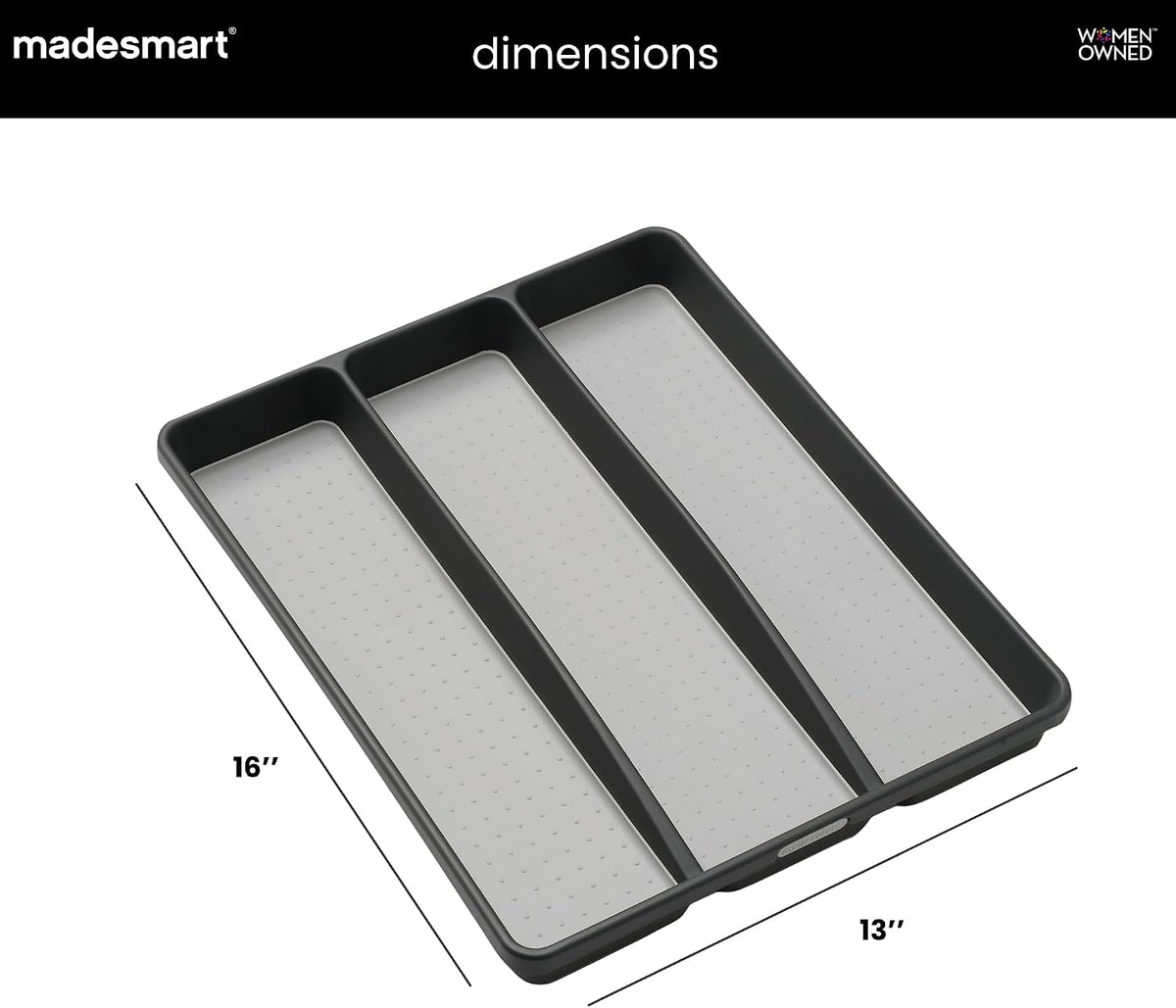 Classic 3 compartment utensil tray, granite - view 5