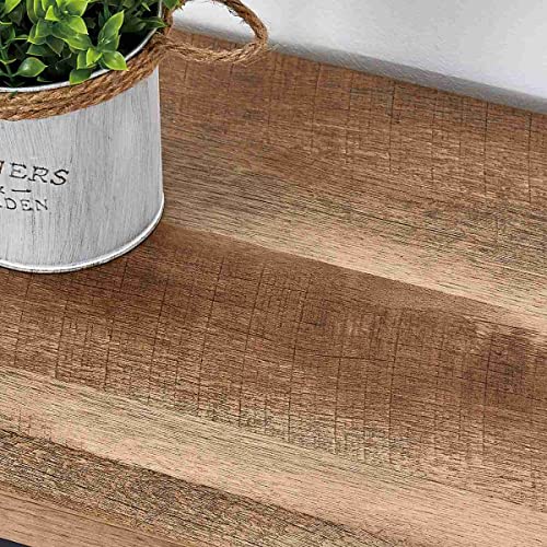 Bookcase and Bookshelf, Rustic 6 Cube Storage Organizer Shelf, Industrial 4 Tier Wood and Metal Cubby Book Shelf for Living Room, Bedroom, Kitchen, Entryway (Rustic Oak) - view 3