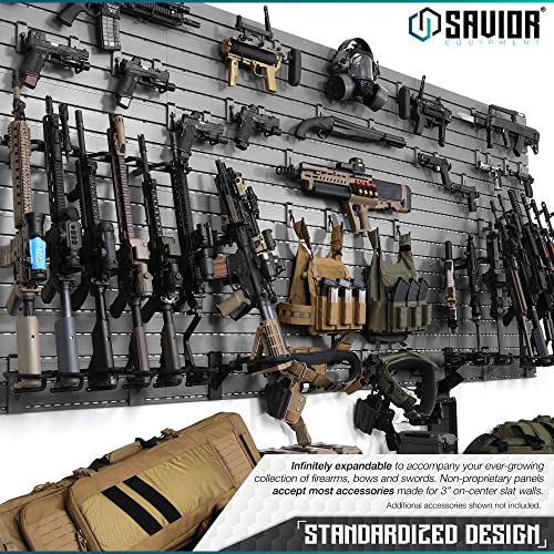 Wall Rack System Heavy-Duty Steel Tactical Rifle Carbine Shotgun Handgun Storage Wall Mount, Modular Firearms Gun Wall Gear Accessories Organizer, Holds up to 6 Rifles & 6 Pistols - view 5