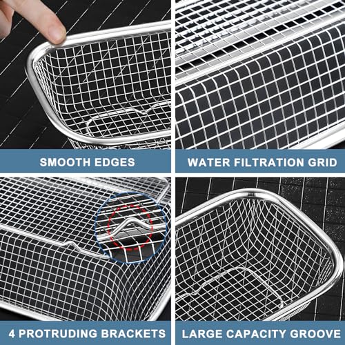 Utensil Drying Rack, 2 Pack Utensils Holder Dishwasher Silverware Basket - view 3