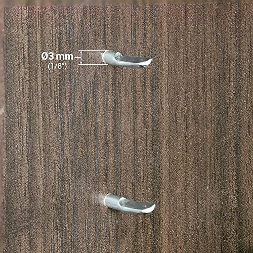 25 Pack Tiny Shelf Pins, 1/8" (3mm) Spoon Shaped, Nickel - ROKSP3N - view 3