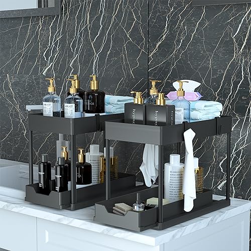 Under Sink Organizer, 2‑Tier Pull‑Out Cabinet Storage for Bathroom Kitchen - view 6