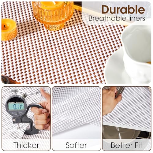 Shelf Liner for Kitchen Cabinets and Drawers, White, 12" x 120" - view 6
