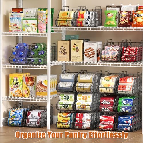 8 Pack Stackable Can Organizer for Pantry Cabinet Food Storage - view 3
