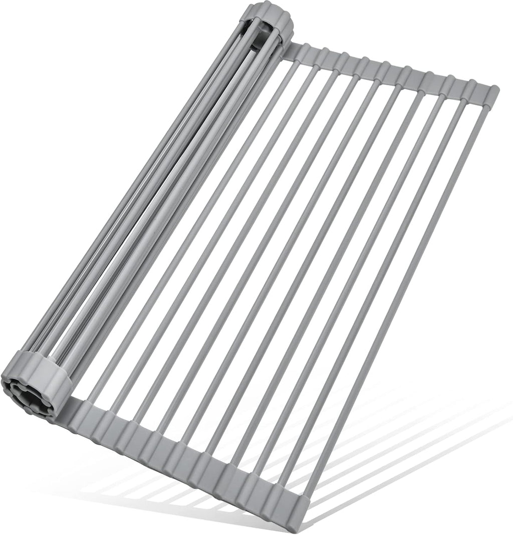Triangle Roll Up Dish Drying Rack Over The Sink, 2025 Anti-Rust Sink Drying Rack with Full Silicone Wrapped for Top of Corner, Anti-Slip Organizer for Kitchen - view 5