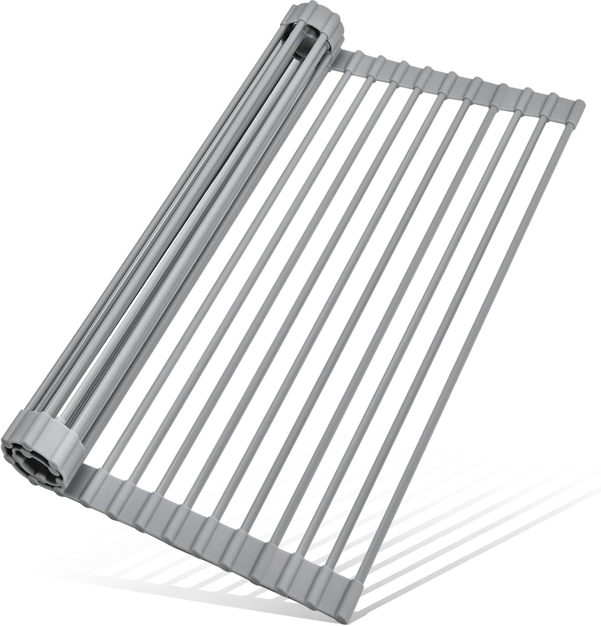 Triangle Roll Up Dish Drying Rack Over The Sink, 2025 Anti-Rust Sink Drying Rack with Full Silicone Wrapped for Top of Corner, Anti-Slip Organizer for Kitchen - view 5