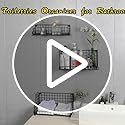 Stackable Wire Basket 3 Tier Countertop& Wall Mounted Metal Storage Basket for Kitchen Pantry Cabinet, Muti-functional Open Front Bin Organizer for Food Fruit Snack, Black - view 7