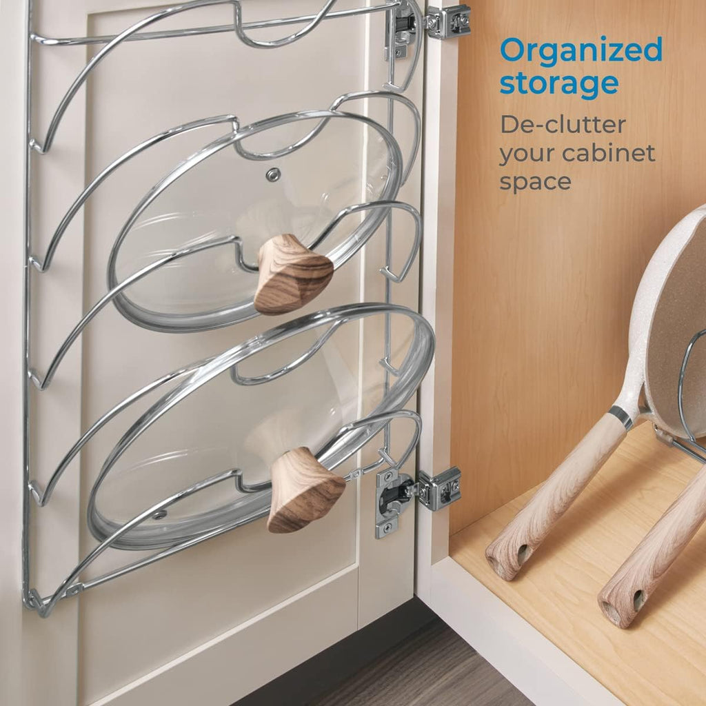 Classico Kitchen Cookware Organizer for Cutting Boards and Cookie/Baking Sheets - Chrome 8.5" x 10" x 5.75" - view 3