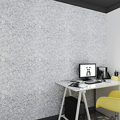 Silver Glitter Wallpaper Peel and Stick for Walls Removable Sparkle Wallpaper 17.7"x120" Glitter Contact Paper Silver Wall Paper Sparkle Chunky Sequins Vinyl for Crafts Party Decorative - view 5