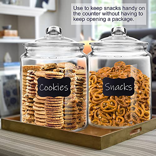 1.5 Gallon Glass Canisters with Airtight Lids, 2 Pack Flour & Cookie Jars - view 2