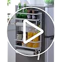 Refrigerator Shelf Organizer Magnetic Paper Towel Holder Kitchen Fridge Spice Rack Storage Spice Jars Holder(Black) - view 7