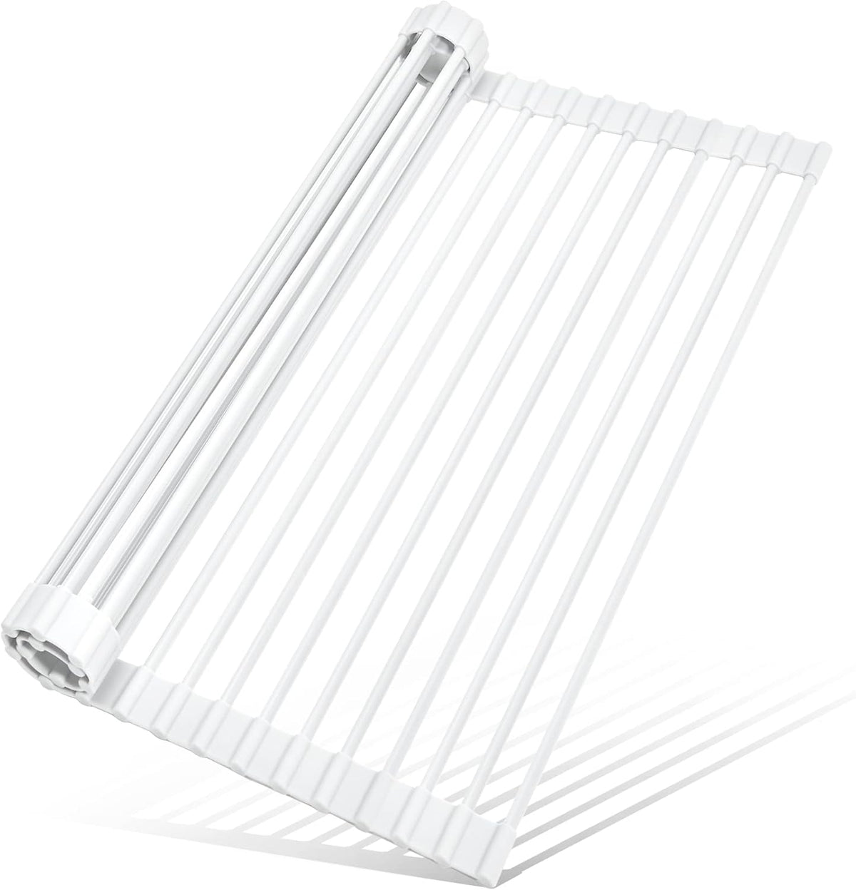 Triangle Roll Up Dish Drying Rack Over The Sink, 2025 Anti-Rust Sink Drying Rack with Full Silicone Wrapped for Top of Corner, Anti-Slip Organizer for Kitchen - view 7