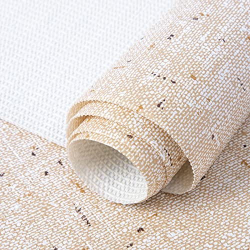12"x120" Non-Adhesive Shelf Liner for Kitchen Cabinets and Drawers, Washable Non-Slip PVC Cabinet Liner (Yellow)(1 Roll)