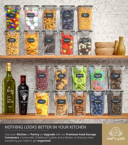 Airtight Plastic Food Containers with Lids - 20 Pack (1.6 Liter Each) - Durable Kitchen and Pantry Storage for Cereal, Rice, Pasta, Sugar - Airtight Food Storage Containers - view 6
